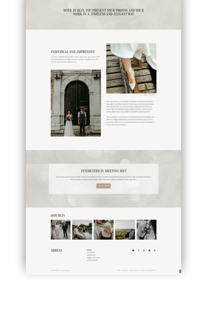 WordPress Template für Wedding Photography – Premium Design