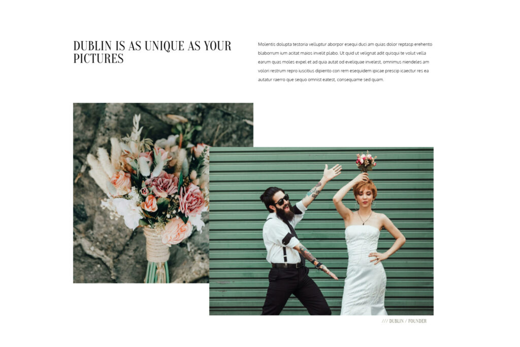 Responsive Template für Hochzeitsfotografie – warm & hell