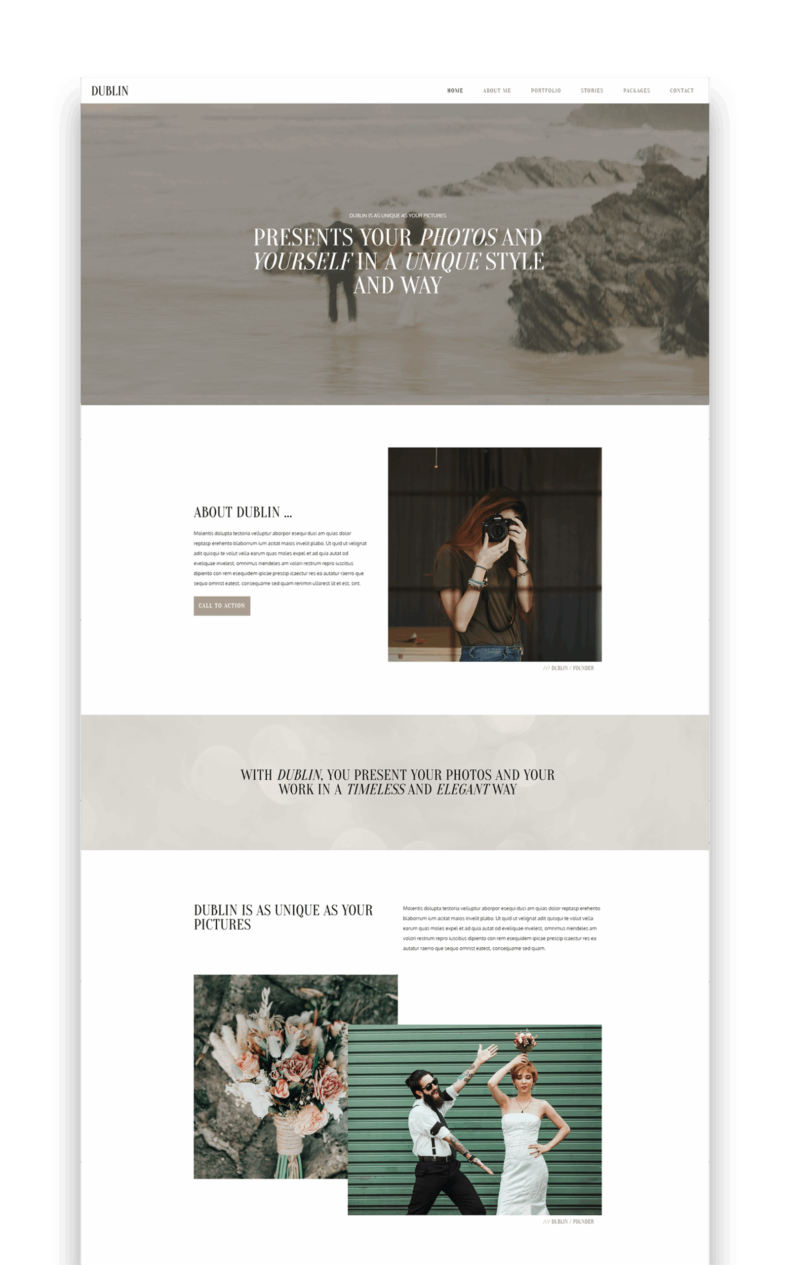 WordPress Template für Hochzeitsfotografen – emotional & elegant