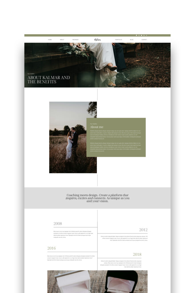 Template für Fotografen-Websites – visuell stark & minimalistisch