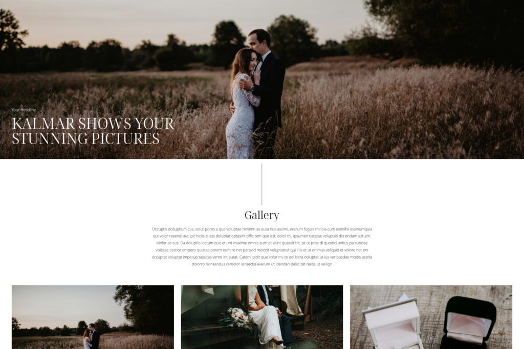 Template für Fotografen – moderne Website für starke Bilder