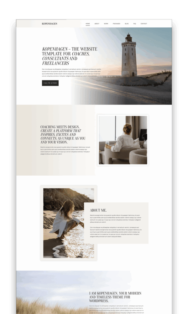 Coaching Webdesign – Kitea Template jetzt online kaufen