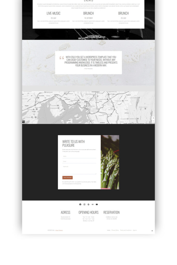 Restaurant Template – Kitea Webdesign für Gastronomen