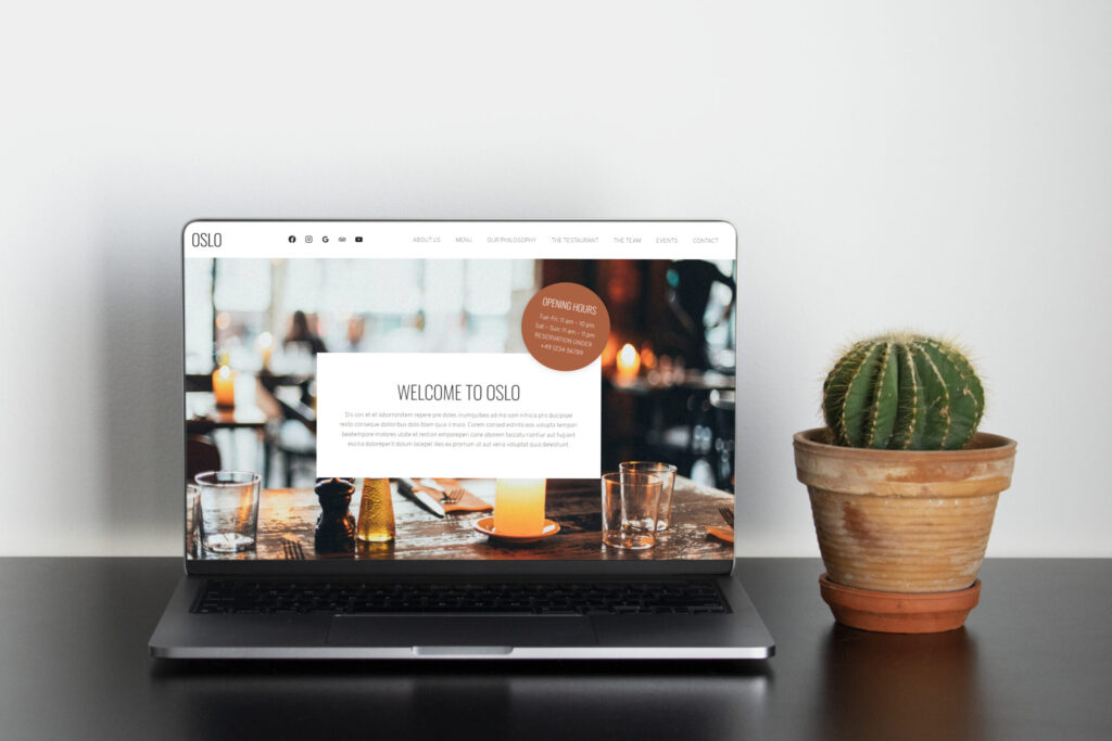 Webdesign Vorlage für Bistros & Weinbars – charmant & individuell