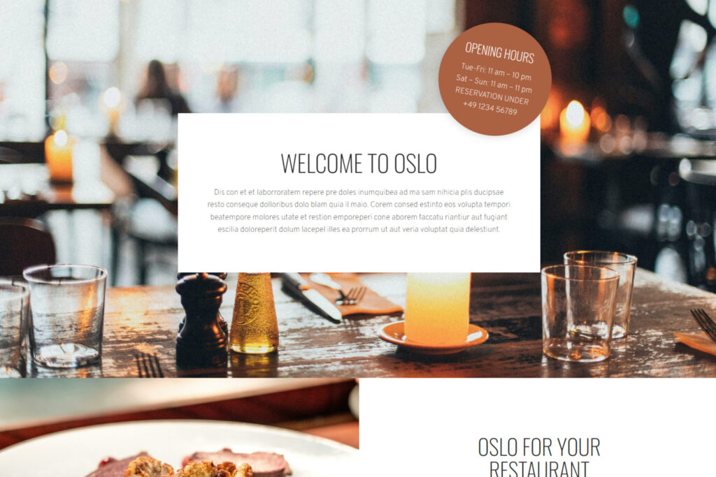 Website Vorlage Gastronomie – ansprechendes Design für Gäste