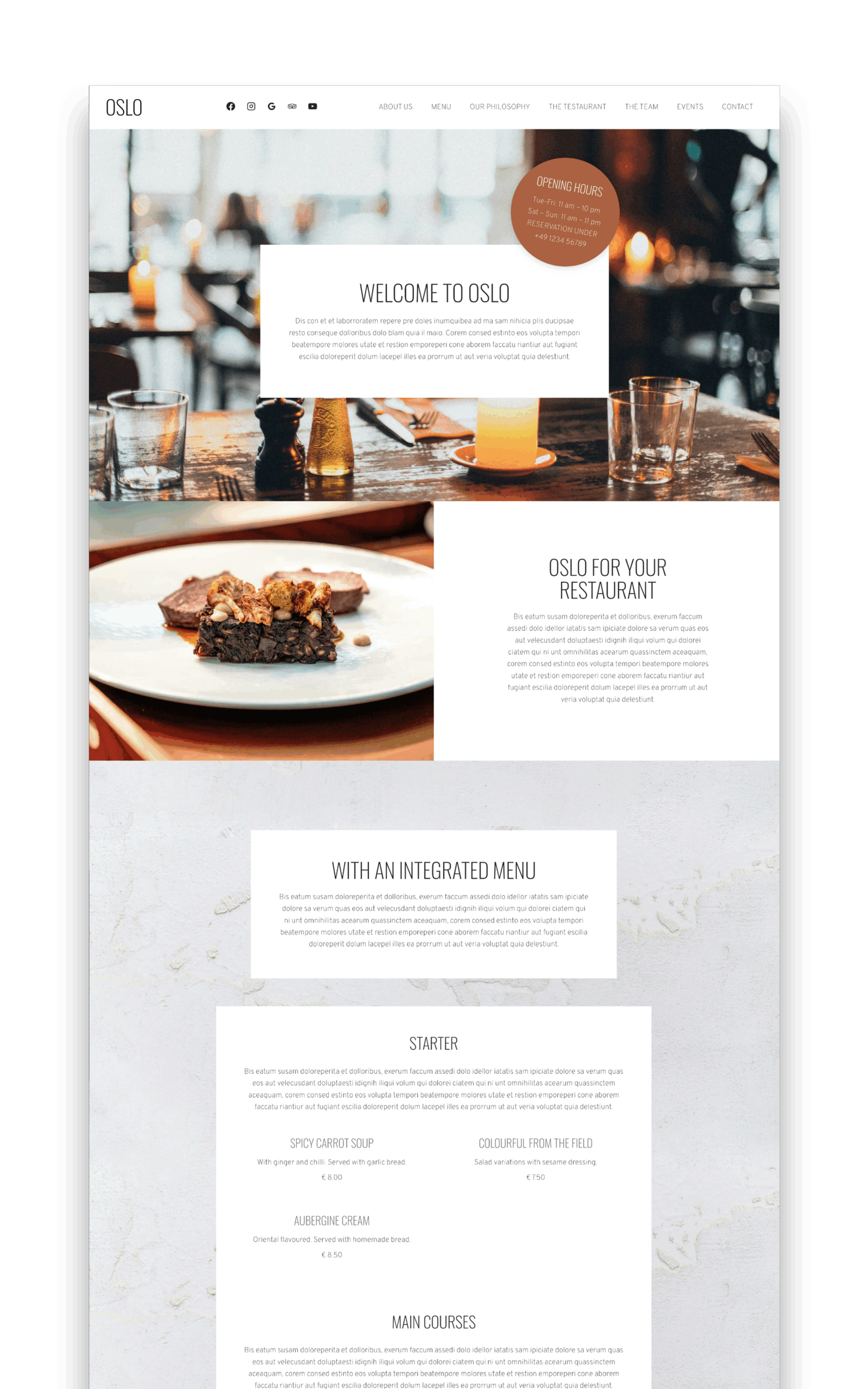 WordPress Template für Restaurants – modernes Webdesign mit Stil