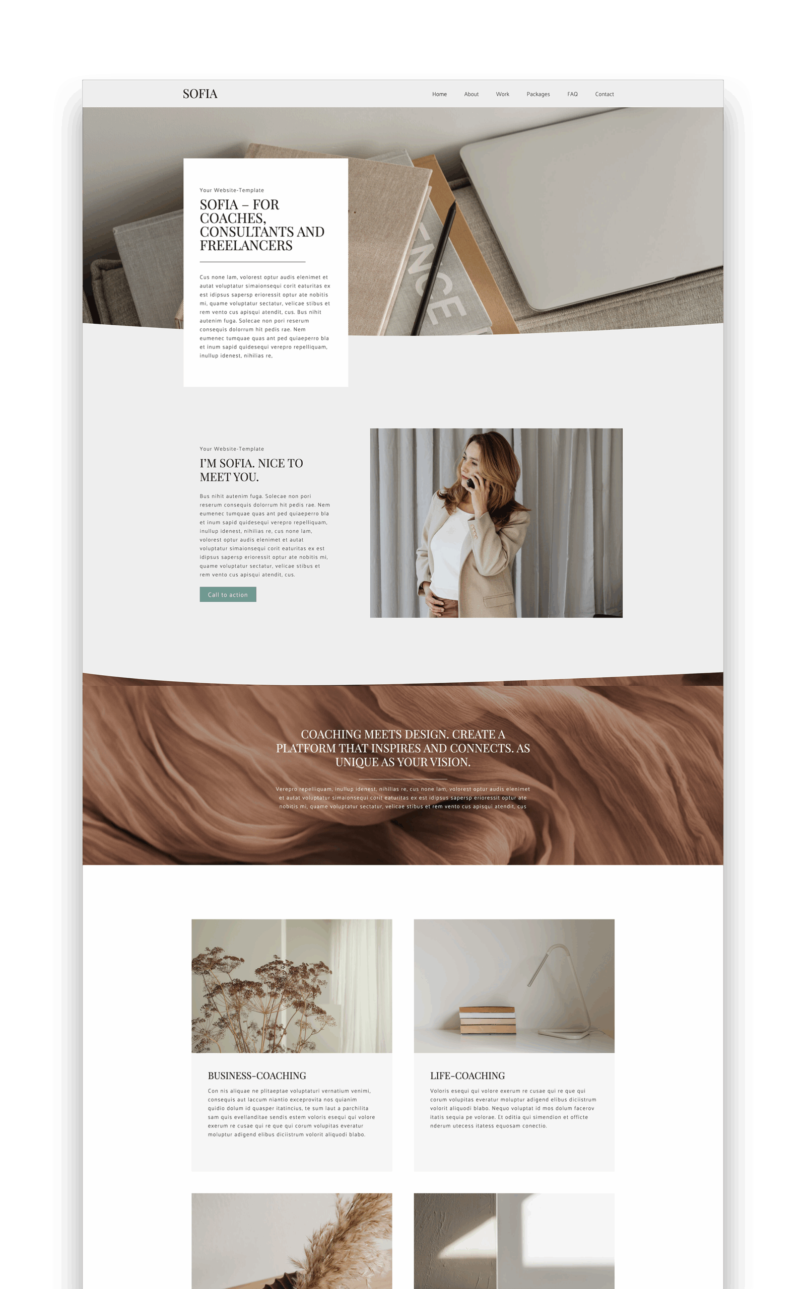 WordPress Template für Coaches – modernes Webdesign mit Struktur